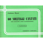 MANZI 60 SOLFEGGI CANTATI FACILI,  MANOSCRITTI E SENZA ACCOMPAGNAMENTO VOLUME 1