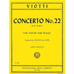 VIOTTI CONCERTO N.22 IN LA MINORE PER VIOLINO E PIANOFORTE