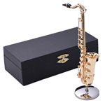 MINIATURA SAX ALTO CON SUPPORTO E ASTUCCIO