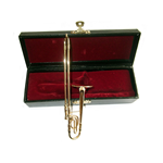 MINIATURA TROMBONE CON SUPPORTO E ASTUCCIO