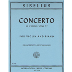 SIBELIUS CONCERTO IN RE MINORE OP.47 PER VIOLINO E PIANOFORTE