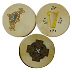 BODHRAN TAMBURO IRLANDESE CM 40 DECORATO ARPA