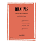 BRAHMS OPERE COMPLETE VOLUME 1 PER PIANOFORTE