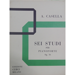 CASELLA SEI STUDI PER PIANOFORTE OP.70