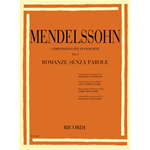 MENDELSSOHN ROMANZA SENZA PAROLE PER PIANOFORTE