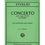 VIVALDI CONCERTO IN SIB MAGGIORE RV 501 " LA NOTTE" PER FAGOTTO E PIANOFORTE