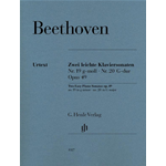 BEETHOVEN 2 SONATA NR.19 IN SOL MINORE OP 49 N.1 E NR.20 IN SOL MAGGIORE OP.49 NR.2 PER PIANOFORTE