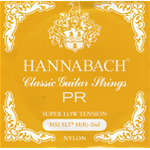 HANNABACH GIALLA 2 CORDA SI IN NYLON PER CHITARRA CLASSICA TENSIONE SUPER LOW ARGENTATA SERIE 815