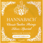 HANNABACH GIALLA 4 CORDA RE IN NYLON  PER CHITARRA CLASSICA TENSIONE SUPER LOW ARGENTATA SERIE 815