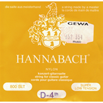HANNABACH GIALLA 4 CORDA RE PER CHITARRA CLASSICA TENSIONE SUPER LOW ARGENTATA SERIE 800