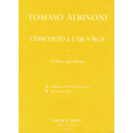 ALBINONI CONCERTO A 5 PER 2 OBOI E PIANOFORTE OP.9 N.9