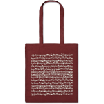 BORSA SHOPPER IN COTONE BORDEAUX 38 X 40 MANICO LUNGO