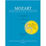 MOZART COSI' FAN TUTTE RIDUZIONE PER CANTO E PIANOFORTE