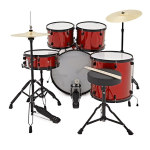 BATTERIA JUNIOR ROADSTER 5 PEZZI ROSSOMETAL