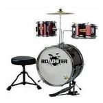 BATTERIA JUNIOR ROADSTER 3 PEZZI ROSSOMETAL