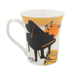 TAZZA IN CERAMICA CON PIANOFORTE