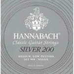 HANNABACH GRIGIO SET CORDE TENSIONE MEDIUM / LOW   SILVER200 PER CHITARRA CLASSICA