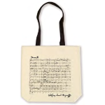 BORSA SHOPPER MOZART IN COTONE BIANCO 43 X 40 MANICO LUNGO