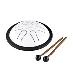 STEEL TONGUE DRUM, BIANCO, 6 NOTE DIMENSIONI 5" (CM 12)