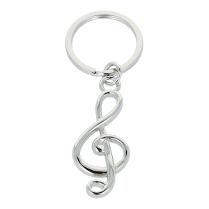 PORTACHIAVI CHIAVE DI VIOLINO ARGENTATO IN CONFEZIONE REGALO