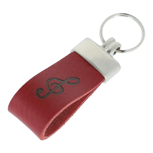 PORTACHIAVI CHIAVE DI VIOLINO IN PELLE COLORE COGNAC