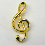 SPILLA CHIAVE DI VIOLINO DORATA CM 2.5