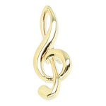 SPILLA CHIAVE DI VIOLINO DORATA CM 2