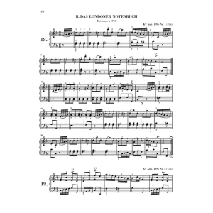 MOZART KLAVIERSTUCKE PER PIANOFORTE 