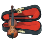 MINIATURA VIOLINO FINITURA IN LEGNO CM.9 CON ARCHETTO E CUSTODIA