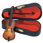 MINIATURA VIOLONCELLO FINITURA IN LEGNO CM.11 CON CUSTODIA E ARCHETTO