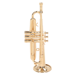MINIATURA TROMBA IN OTTONE CM.15 CON ASTUCCIO