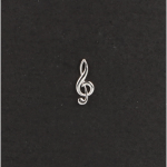SPILLA CHIAVE DI VIOLINO PLACCATA IN ARGENTO