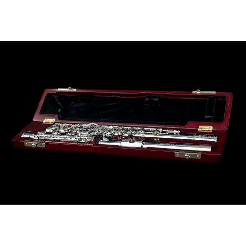 FLAUTO TRAVERSO CHIAVI APERTE , NON IN LINEA, MI SNODATO DISC . SI, D-SP BEF  DI ZHAO TESTATA E CORPO ARGENTO  925 