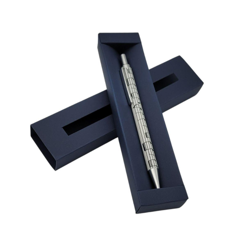 PENNA A SFERA CON DISEGNO MOTIVO MUSICALE INSCATOLA REGALO