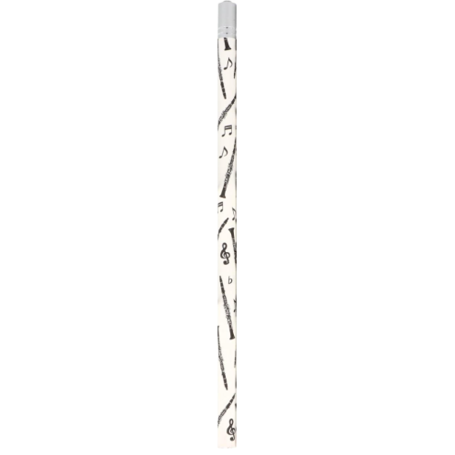 MATITA BIANCA CON STRUMENTO CLARINETTO E PIETRA PREZIOSA DECORATIVA