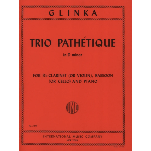 GLINKA TRIO "PATETIQUE" PER CLARINETTO,FAGOTTO E PIANOFORTE
