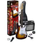 SX  KIT CHITARRA ELETTRICA SUNBURST 3/4 CON AMPLIFICATORE , BORSA,TRACOLLA,PLETTRI 