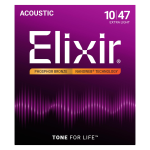 ELIXIR 16002 NANOWEB SET CORDE PER CHITARRA ACUSTICA PHOSPHOR BRONZE SCALATURA 010 -047 TENSIONE EXSTRA LIGHT