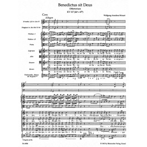 MOZART -BENEDICTUS SIT DEUS KV.117 PARTITURA