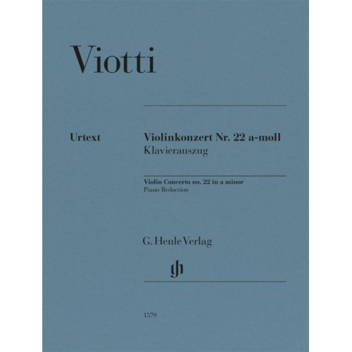 VIOTTI CONCERTO PER VIOLINO E PIANOFORTE N.22 IN LA MINORE