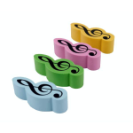 GOMME COLORATE A FORMA DI CHIAVE DI VIOLINO CONF.DA 4