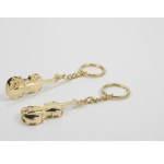 PORTACHIAVI VIOLINO 3D IN METALLO COLORE DORATO CM 6.5