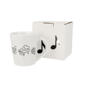 TAZZA MUSICALE MOTIVO PIANOFORTE