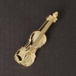 SPILLA VIOLINO PLACCATA ORO CM 5
