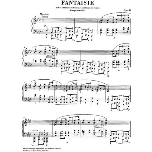CHOPIN FANTASIA IN FA MINORE OP.49 PER PIANOFORTE