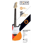 OQAN OGE STARTER CHITARRA ELETTRICA PACK CON CUSTODIA,CAVO.TRACOLLA.PLETRI,ACCORDATORE E AMPLIFICATORE DA 10 WATT