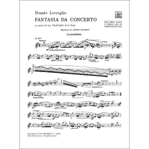 GIUSEPPE VERDI - DONATO LOVREGLIO FANTASIA DA CONCERTO SU MOTIVI DELLA TRAVIATA PER CLARINETTO E PIANOFORTE