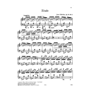 SIBELIUS 13 PEZZI OP.76 N.2 STUDIO STACCATO PER PINOFORTE