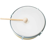TAMBURELLO RITMICO CON PELLE SINTETICA REGOLABILE CM.25 (10") E BATTENTE