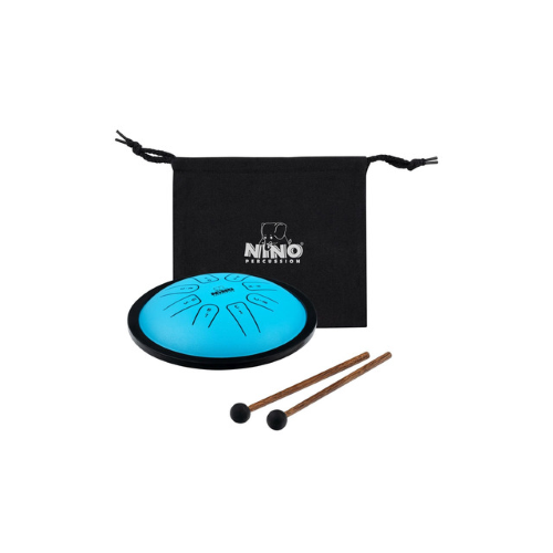 STEEL TONGUE DRUM, BLU, 8NOTE DIMENSIONI  7" (CM 18)